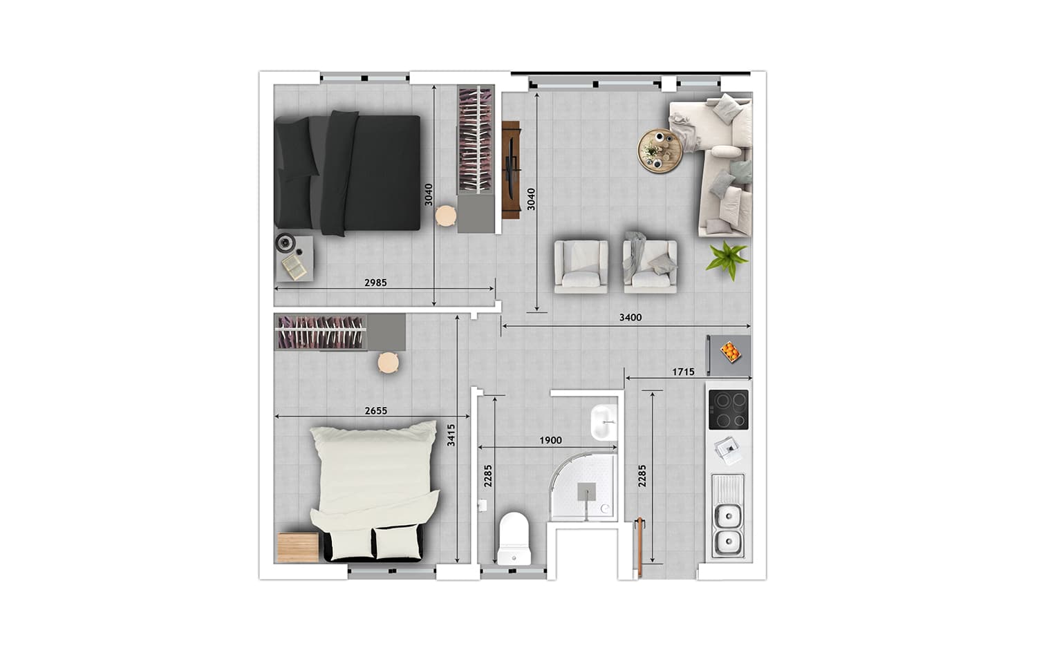 Diamond floor plan