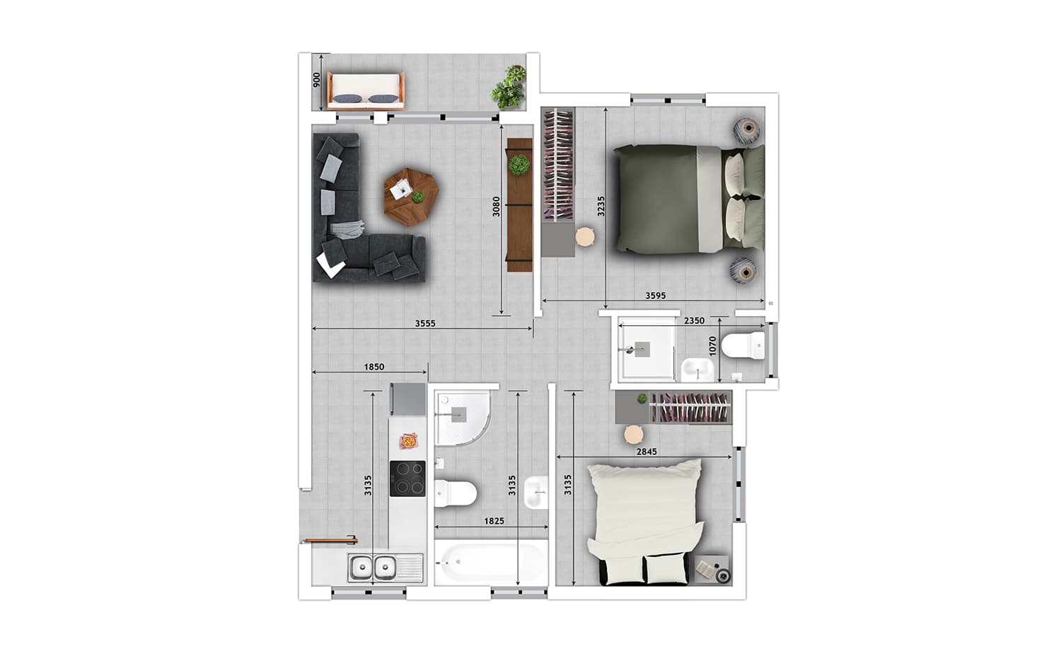 Executive floor plan